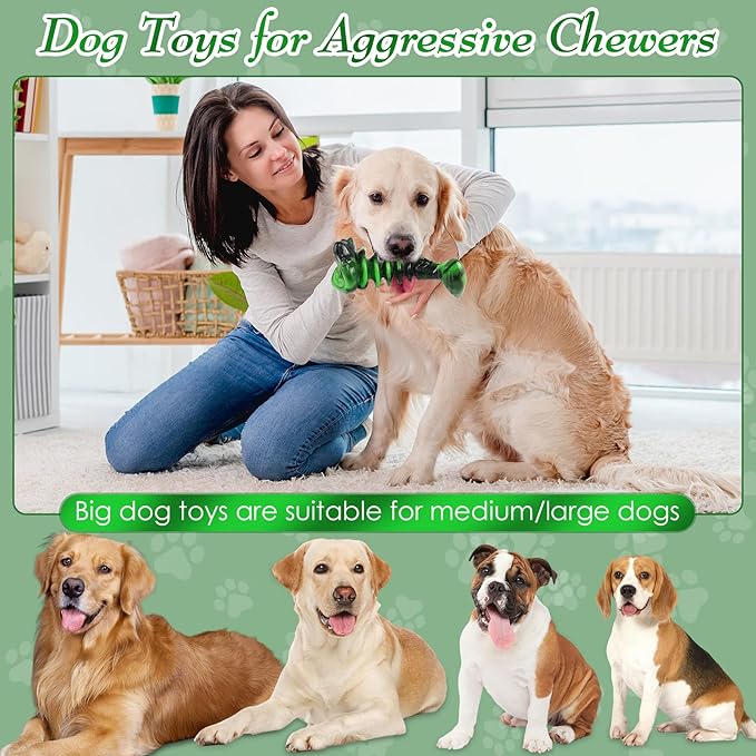 Dog Toys for Aggressive Chewers/Dog Toys for Large Dogs/Tough Dog Toys/Large Dog Toys/Dog Chew Toys for Aggressive Chewers/Indestructible Dog Toys for Large/Medium/Super Chewer Dogs