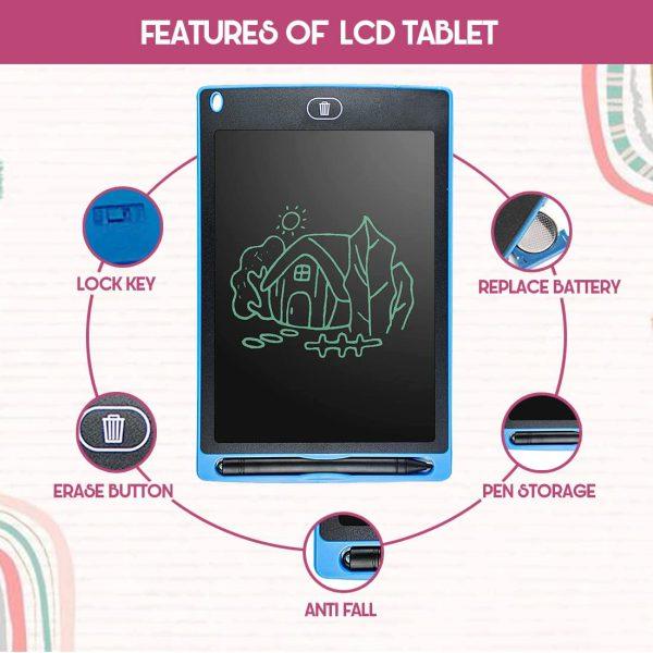 Compact and Durable 8.5-Inch LCD Writing Pad with Hardbound Design - Discountbazar