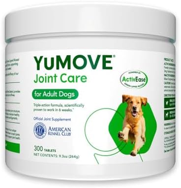 Advanced Hip & Joint Support for Dogs – Glucosamine, Green Lipped Mussel, Chondroitin, MSM, Omega 3 & Hyaluronic Acid – 300 Tablets for Adult Dog Mobility & Joint Health