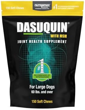 Nutramax Dasuquin with MSM for Large Dogs – 150 Soft Chews with Glucosamine, Chondroitin, and ASU for Optimal Joint Health