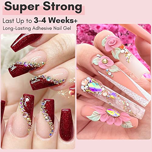 Makartt Super Strong Nail Rhinestone Glue – 30ML Gel for 3D Nail Art, Gems & Diamonds, Long-Lasting Bling Gel for Nail Decoration, Perfect Beauty Gift