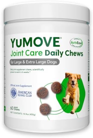 YuMOVE Joint Supplement Chews for Large Dogs – Natural Relief with Glucosamine & Green Lipped Mussel for Hip & Joint Support – 1 Month Supply