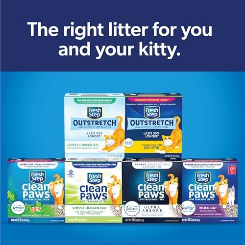 Fresh Step Clumping Cat Litter with Febreze Gain Scent, 14 lb – Long-Lasting Odor Control & Activated Charcoal, Low Dust Formula for a Fresh Home