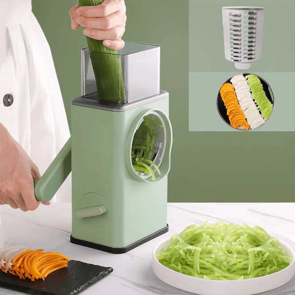 Wide Hopper Round Mandolin Drum Slicer Cutter for Kitchen - Discountbazar