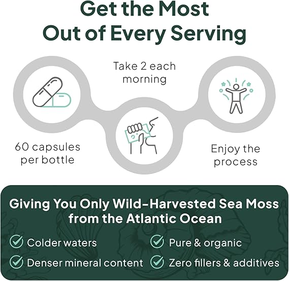 Wild Sea Moss Capsules - 100% Organic