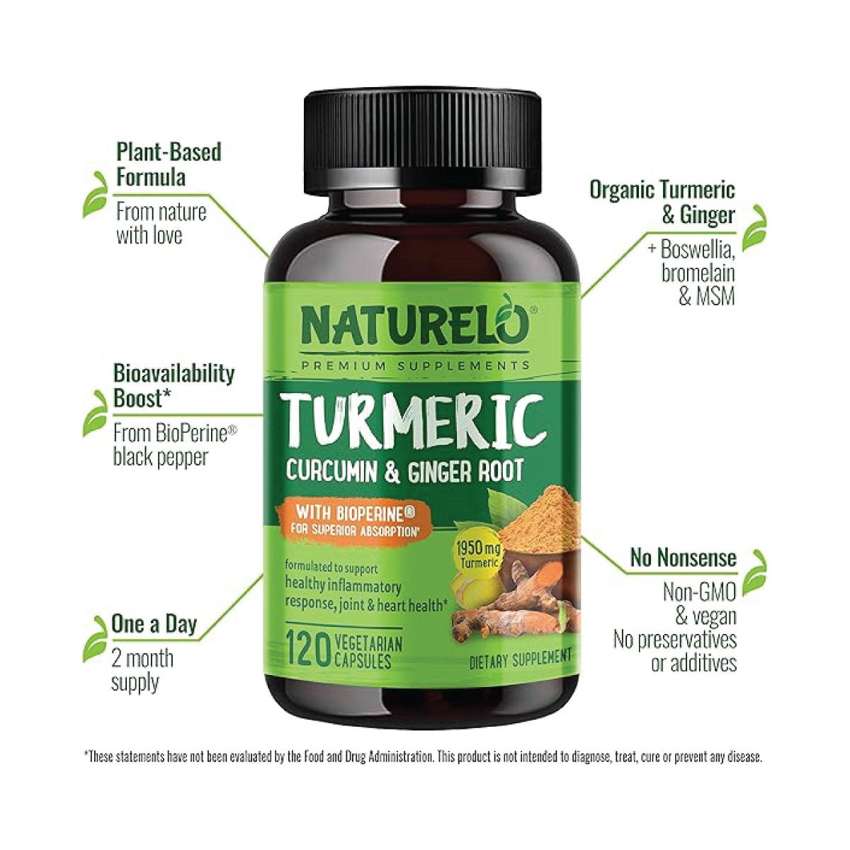 NATURELO Turmeric Curcumin