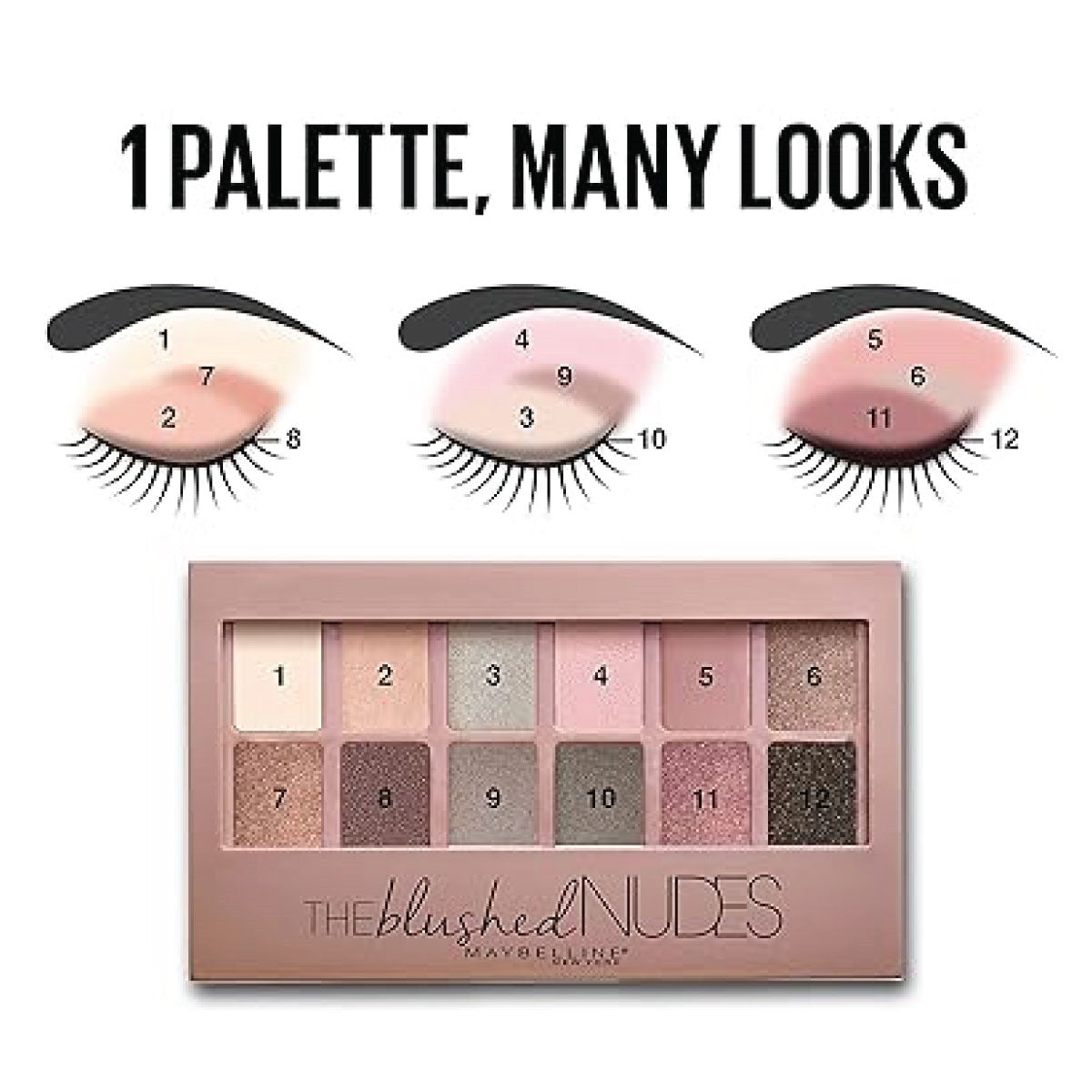 The Blushed Nudes Eyeshadow Palette Makeup