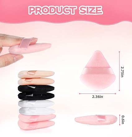 8 Pieces Triangle Powder Puff Face Soft Triangle Makeup Puff