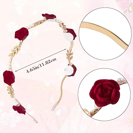 2Pcs Rose Hairband for Women