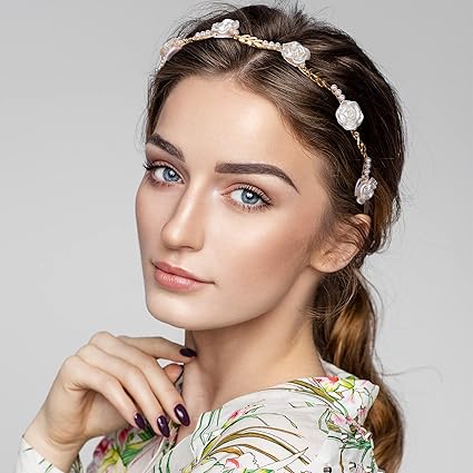 2Pcs Rose Hairband for Women