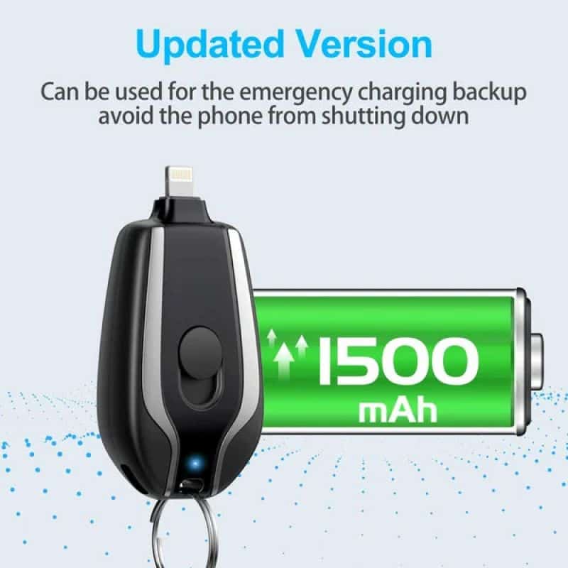 Portable Keychain Charger 1500mAh Ultra-Compact