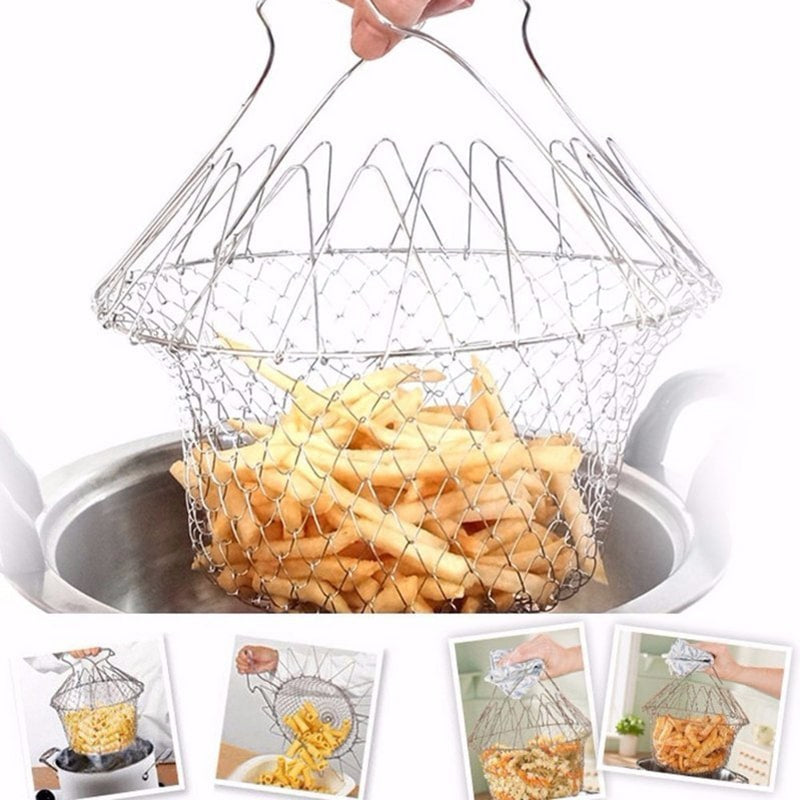 Chef Basket Kitchen Fry Basket Stainless Steel Frying Basket